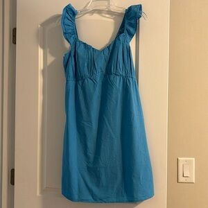 NWT Blue Cotton Mini Dress